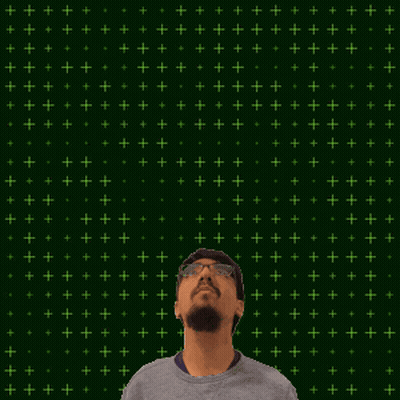 Man With Glasses And Number 1+3 On Green Background GIF