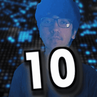 Man With Glasses And Number 10 On Face GIF