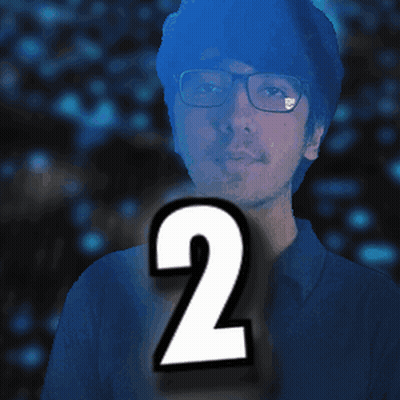 Man With Glasses And Number 2 GIF