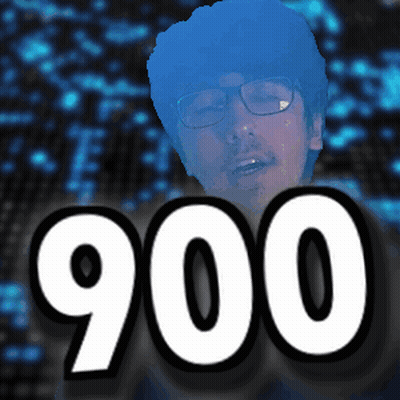 Man With Glasses And Number 900 GIF