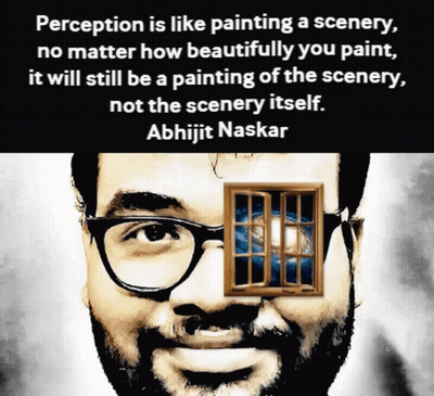 Man With Glasses And Perception Quote GIF
