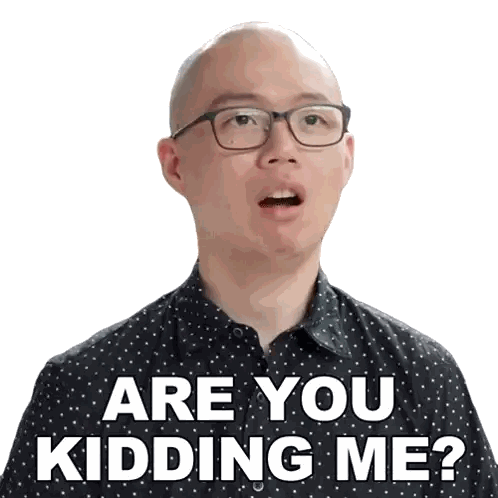 Man With Glasses And Polka Dot Shirt Says Are You Kidding Me Sticker