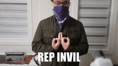 Man With Glasses And Purple Bandana Rep Invil GIF