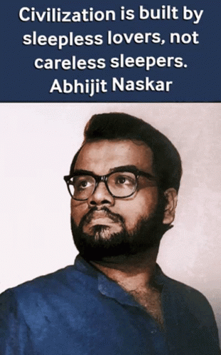 Man With Glasses And Quote By Abhijit Naskar GIF