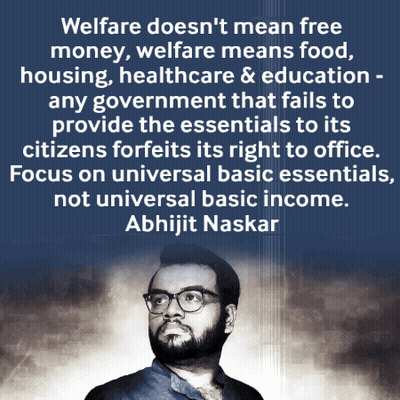 Man With Glasses And Quote From Abhijit Naskar GIF