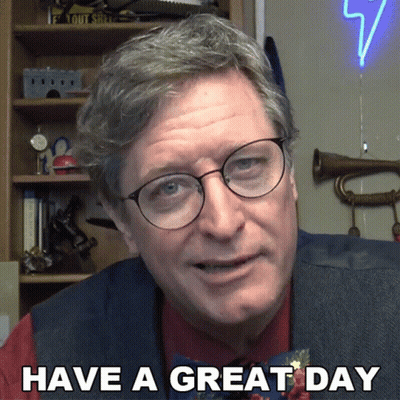 Man With Glasses And Red Tie Says Have A Great Day GIF