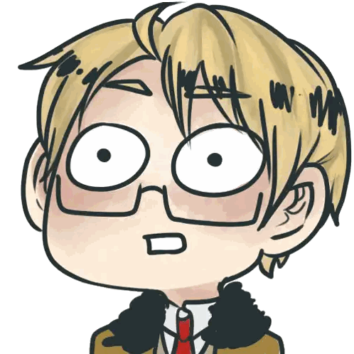 Man With Glasses And Red Tie Surprised Sticker