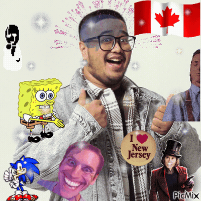 Man With Glasses And Scarf Holding I Love New Jersey Sign GIF