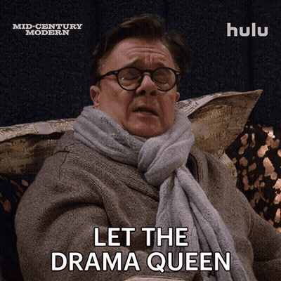 Man With Glasses And Scarf Saying Let The Drama Queen GIF