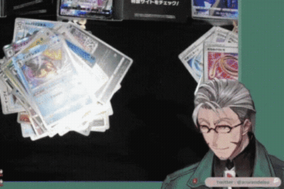 Man With Glasses And Stack Of Cards GIF