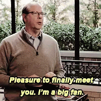Man With Glasses And Sweater Saying Pleasure To Meet You GIF