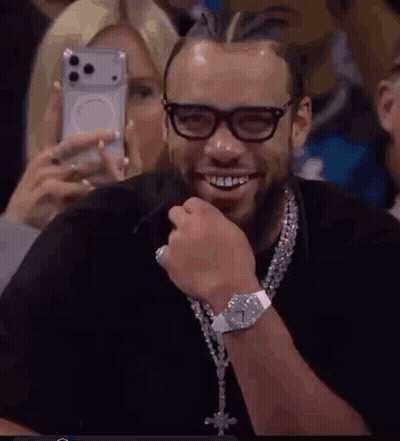 Man With Glasses And Watch Taking Selfie GIF