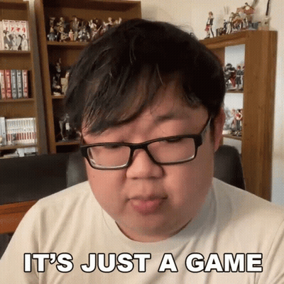 Man With Glasses And White Shirt Says It's Just A Game GIF
