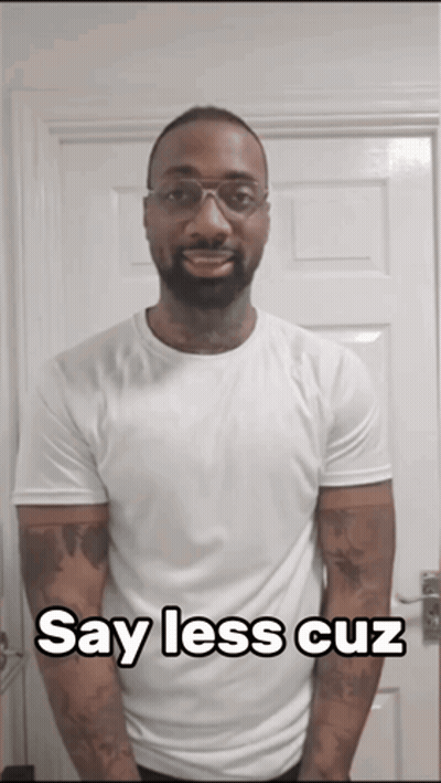 Man With Glasses And White Shirt Says Say Less Cuz GIF