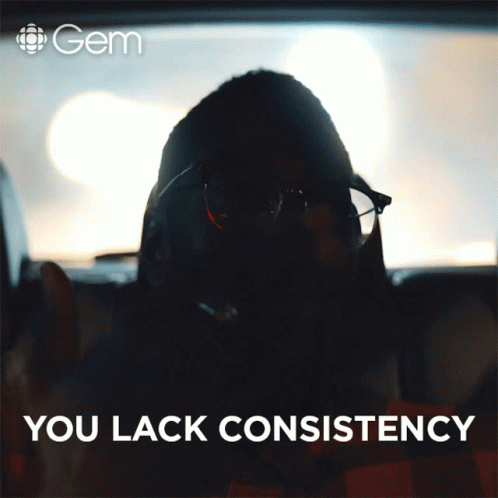 Man With Glasses And Words You Lack Consistency GIF
