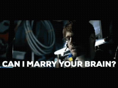 Man With Glasses Asking To Marry His Brain GIF
