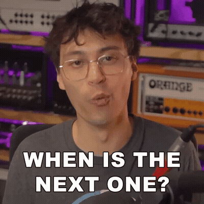 Man With Glasses Asks When Is Next One GIF