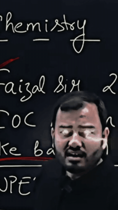 Man With Glasses At Chemistry Blackboard GIF