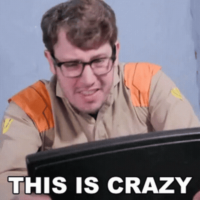 Man With Glasses At Laptop Says This Is Crazy GIF