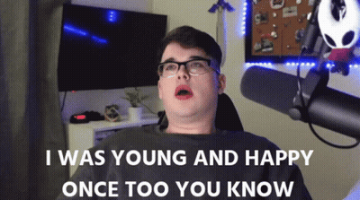 Man With Glasses At Microphone Saying I Was Young And Happy Once Too You Know GIF