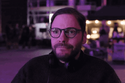 Man With Glasses Beard And Headphones GIF