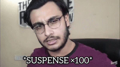 Man With Glasses Beard Funny Face Suspense X100 GIF