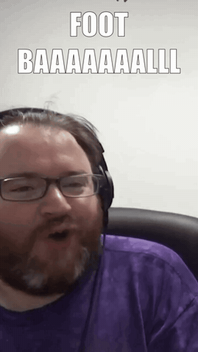 Man With Glasses Beard Headphones Saying Foot Baaaaaalll GIF
