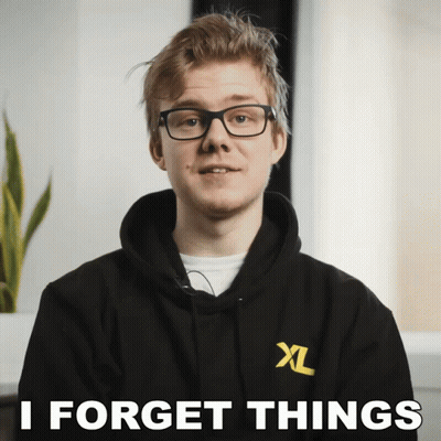 Man With Glasses Black Hoodie I Forget Things GIF