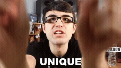 Man With Glasses, Black Shirt, Unique On Face GIF