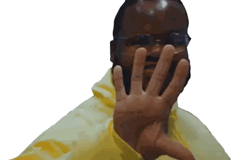 Man With Glasses Covering Face Sticker