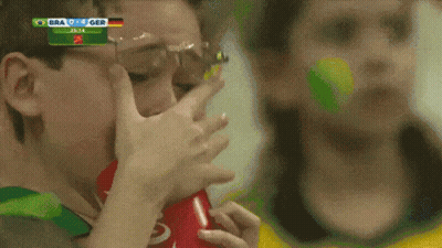Man With Glasses Covering Face BRA Vs GER GIF
