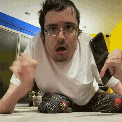 Man With Glasses Dad's Dinner Pants GIF