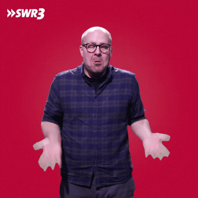 Man With Glasses Dancing On Red Background Swr3 GIF