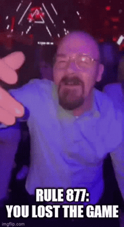 Man With Glasses Dancing Rule 877 You Lost The Game GIF