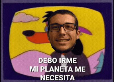 Man With Glasses Debo Irme Mi Planeta Me Necesita GIF