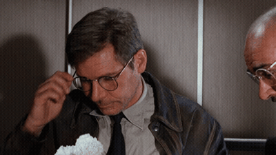 Man With Glasses Eating Food GIF