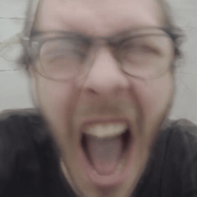 Man With Glasses Funny Face Mouth Open GIF