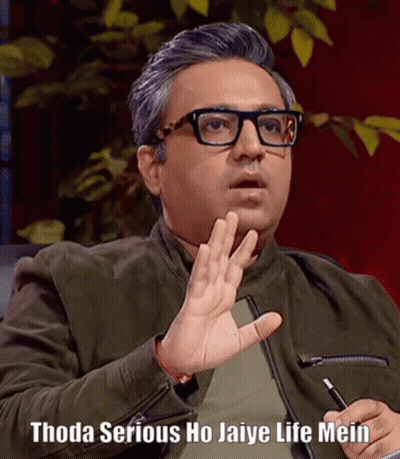 Man With Glasses Green Jacket Says Thoda Serious Ho Jaiye Life Mein GIF