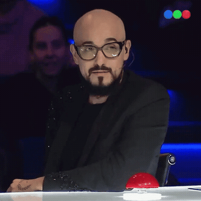 Man With Glasses Hat Says Hopefully Blue Background GIF
