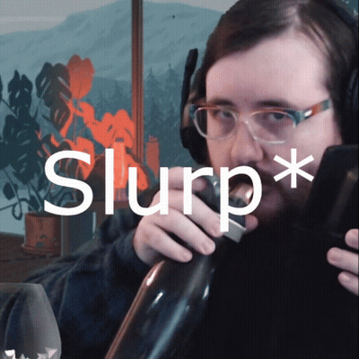 Man With Glasses Headphones Drinking Bottle Slurp GIF