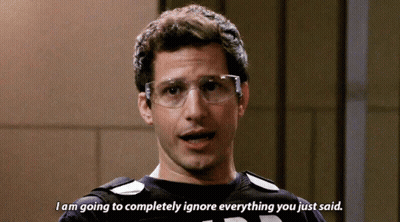 Man With Glasses Headphones Says I Don't Even Look At Her GIF