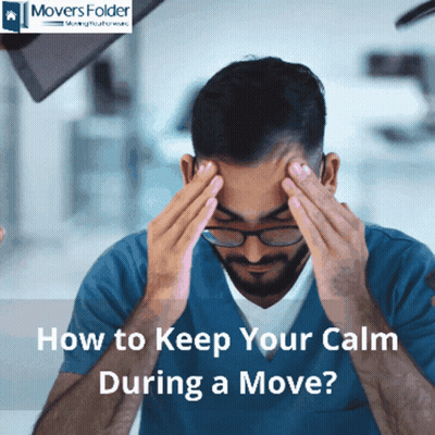 Man With Glasses Holding Head How To Keep Your Calm During A Move GIF