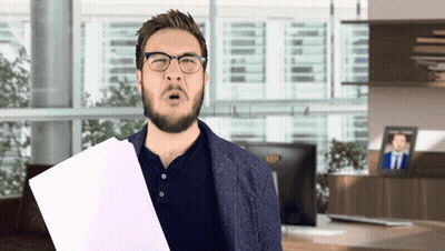 Man With Glasses Holding Paper GIF