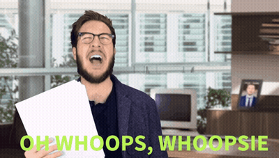 Man With Glasses Holding Paper Saying Oh Whoops Whoopsie GIF