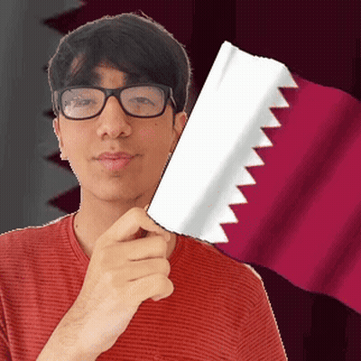 Man With Glasses Holding Paper With White Border GIF