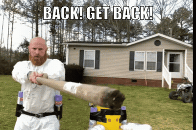 Man With Glasses Holding Pool Cue Stay Yo Ass Away GIF
