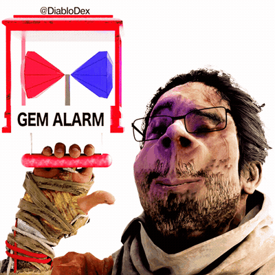 Man With Glasses Holding Red Box Says Gem Alarm GIF