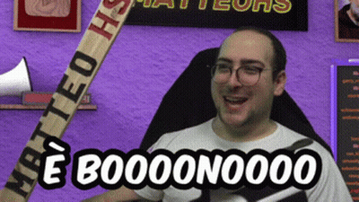 Man With Glasses Holding Stick Saying Matteo Hs GIF