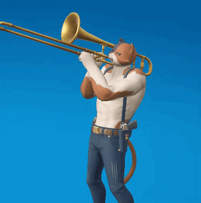 Man With Glasses Holding Trombone GIF