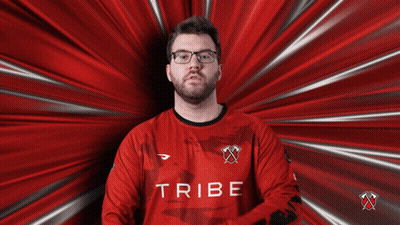 Man With Glasses In Front Of Red Background Fear The Tribe GIF